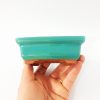 Vaso Retangular esmaltado Cor Azul Turquesa12 x 8,5 x 4,5 cm - Imagem 2