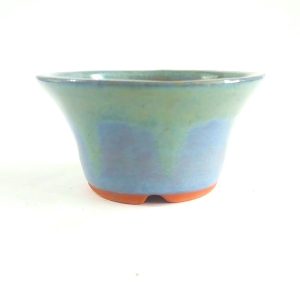 Vaso Redondo Esmaltado Cor Azul