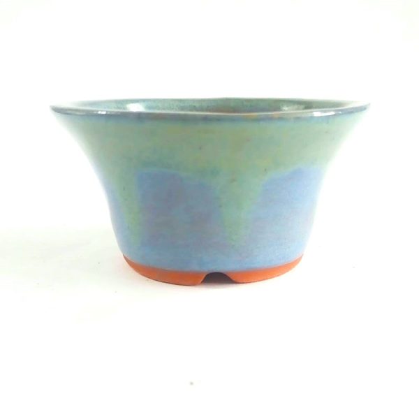 Vaso Redondo Esmaltado Cor Azul