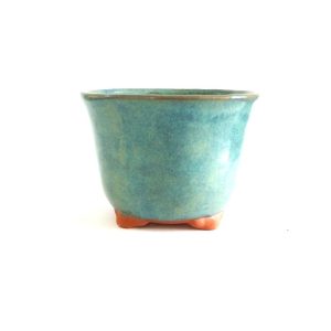 Vaso Redondo Esmaltado Cor Azul