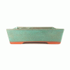 Vaso Retangular Esmaltado Cor Azul Cinzento