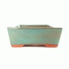 Vaso Retangular Esmaltado Cor Azul Cinzento 16 x 12 x 4,5 cm - Imagem 2