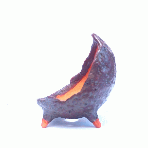 Vaso Orgânico Kurama Esmaltado cor Ferrugem 9 x 9 x 10 cm - Imagem 3