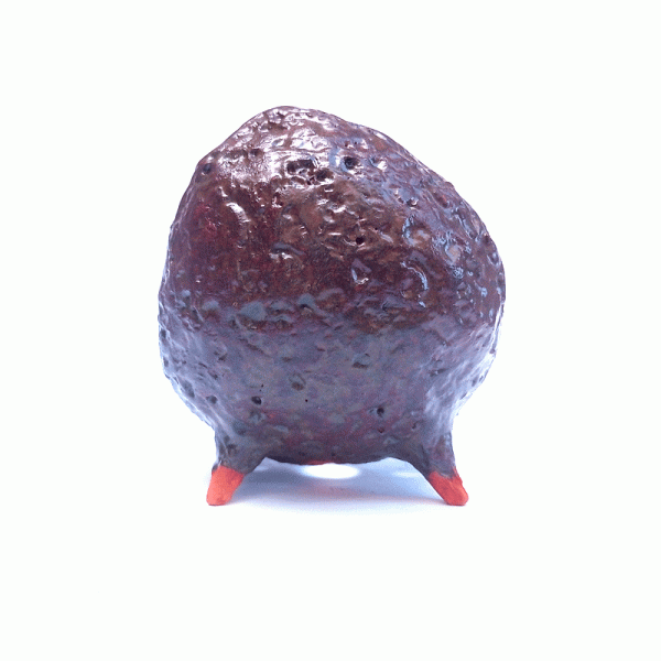 Vaso Orgânico Kurama Esmaltado cor Ferrugem 9 x 9 x 10 cm - Imagem 4