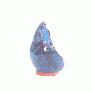 Vaso Orgânico Kurama Esmaltado cor Azul