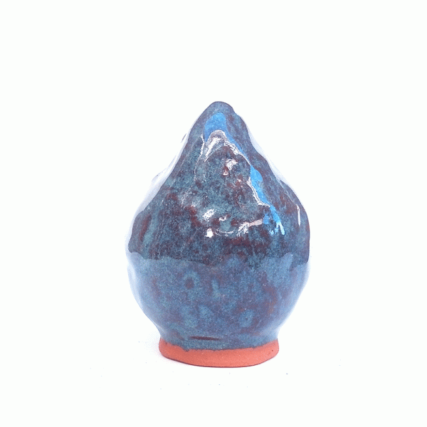 Vaso Orgânico Kurama Esmaltado cor Azul 6 x 5 x 9 cm - Imagem 3