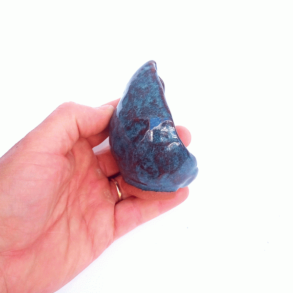 Vaso Orgânico Kurama Esmaltado cor Azul 6 x 5 x 9 cm - Imagem 4