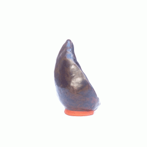 Vaso Orgânico Kurama Esmaltado cor Marrom