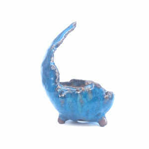 Vaso Orgânico Kurama Esmaltado cor Azul