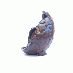 Vaso Orgânico Kurama Esmaltado cor Marrom