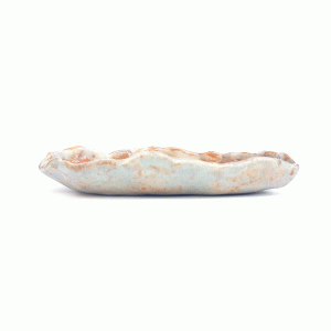 Vaso Orgânico "lasca de cerâmica" esmaltado cor Verde