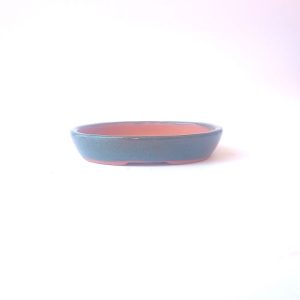 Vaso Oval Esmaltado Cor Azul