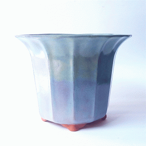 Vaso 12 lados Esmaltado - Cor Azul