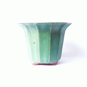 Vaso 12 lados Esmaltado - Cor Verde