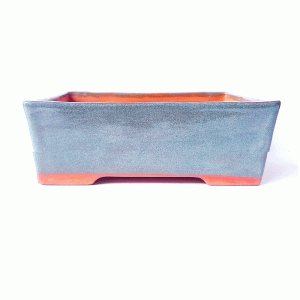 Vaso Retangular esmaltado cor verde